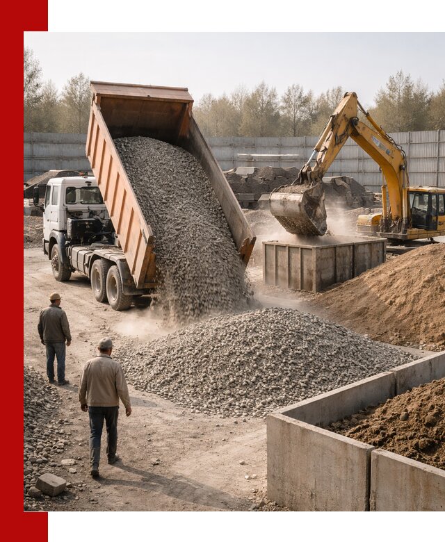 Доставка нерудных материалов с погрузкой и разгрузкой в Керчи