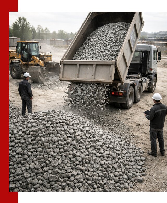 Доставка гранитного щебня фракции 20-40 в Керчи