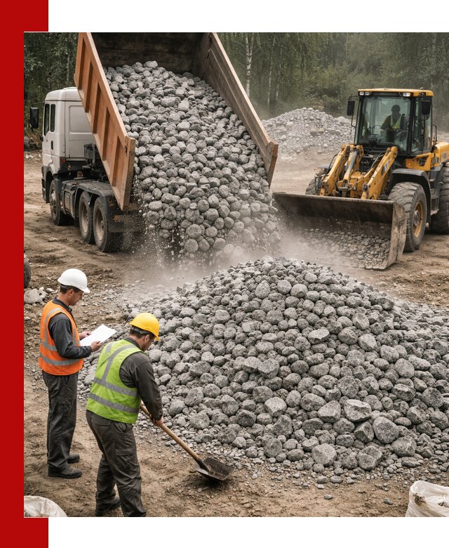 Гранитный щебень фракция 70-150 доставка в Керчи