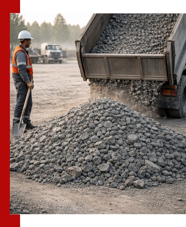 Гранитный щебень фракции 100–201 для строительства в Керчи