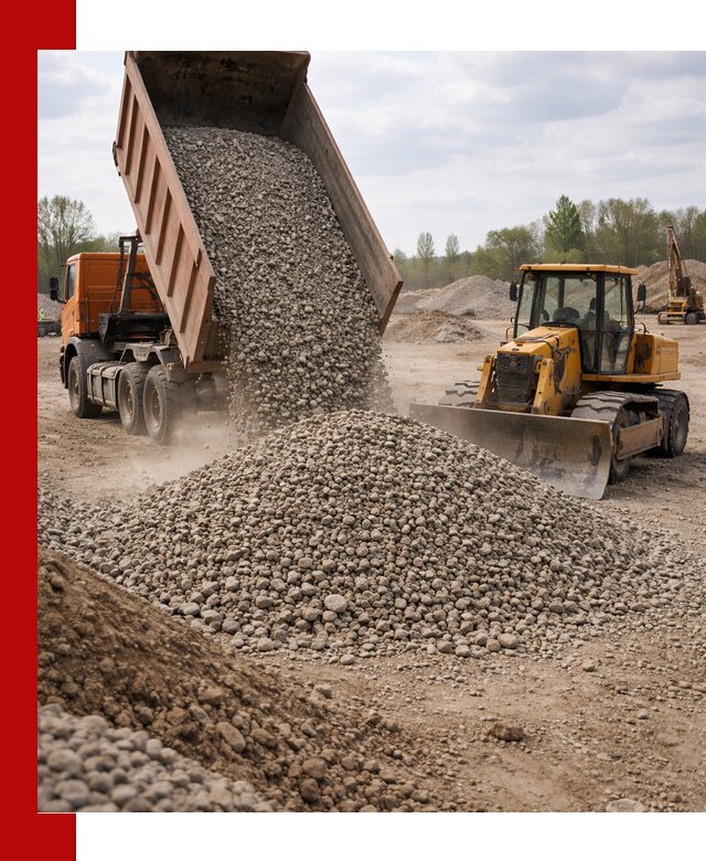 Доставка гравийного щебня фракции 40-70 в Керчи