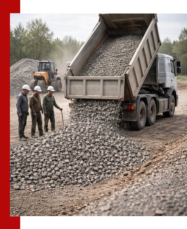 Доставка гравийного щебня фракции 70-120 в Керчи