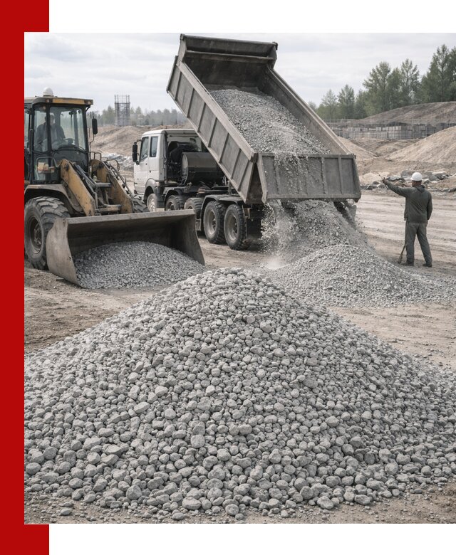 Доставка известнякового щебня фр. 5–20 в Керчи