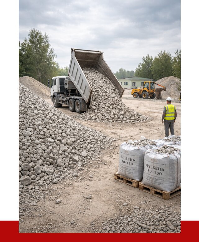 Известняковый щебень фракция 70-150 в Керчи от 1277 р. | ПРОНЕРУДКрч