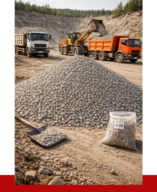 Доломитовый щебень фр. 5-20 в Керчи от 4289 р. | ПРОНЕРУДКрч