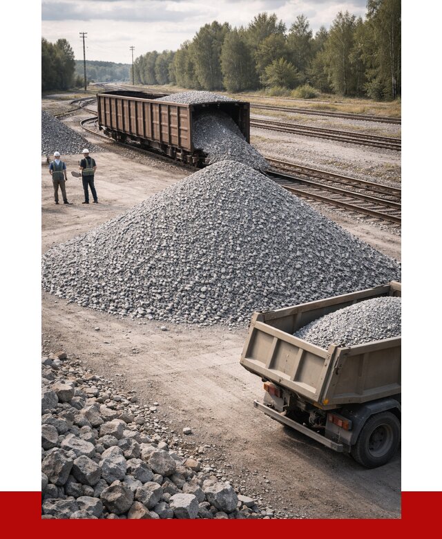 Железнодорожный щебень 20-60 в Керчи от 1736 р. | ПРОНЕРУДКрч