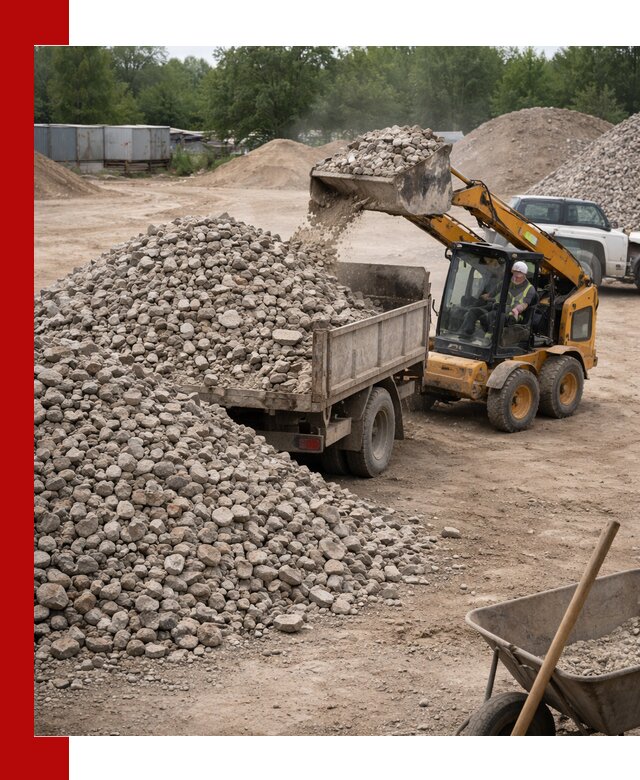 Доставка вторичного щебня в Керчи для строительных работ