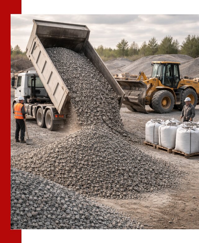 Бетонный щебень фракция 5–20 с доставкой в Керчи