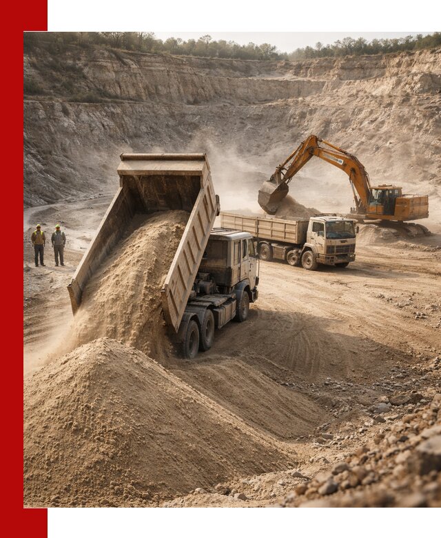 Карьерный песок навалом с доставкой в Керчи