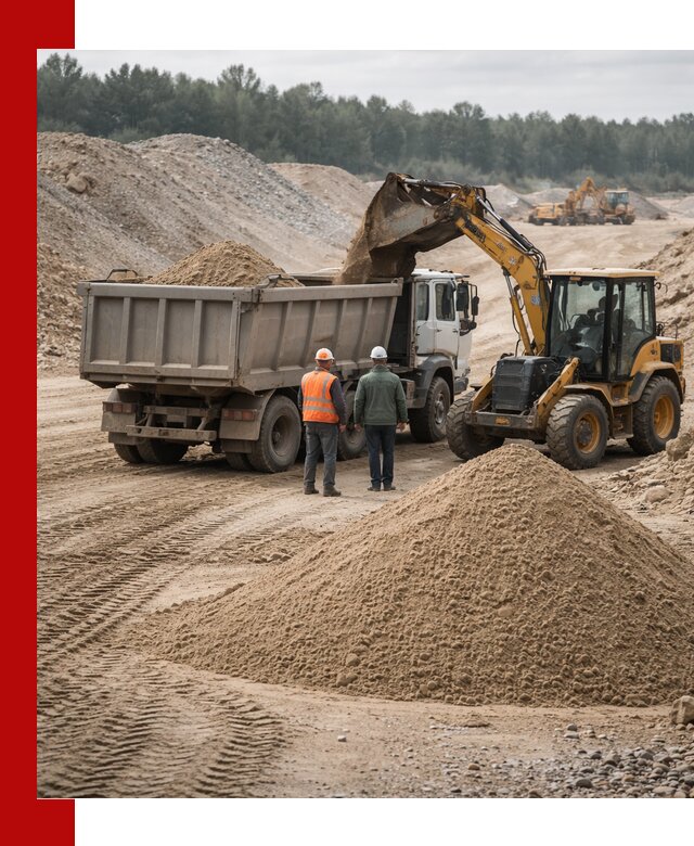 Карьерный среднезернистый песок с доставкой в Керчи