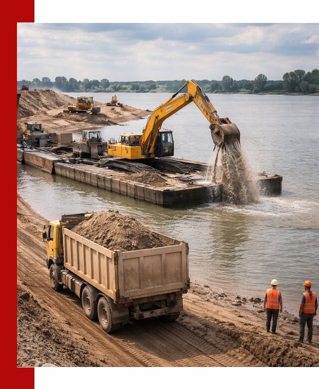 Намывной песок с доставкой в Керчи оптом и в розницу