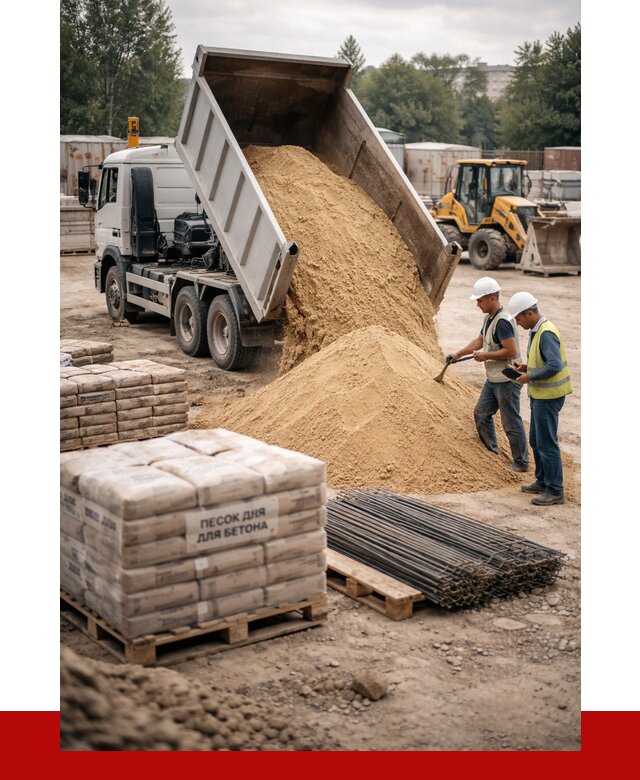 Песок для бетона в Керчи от 2553 р. с доставкой, ПРОНЕРУДКрч