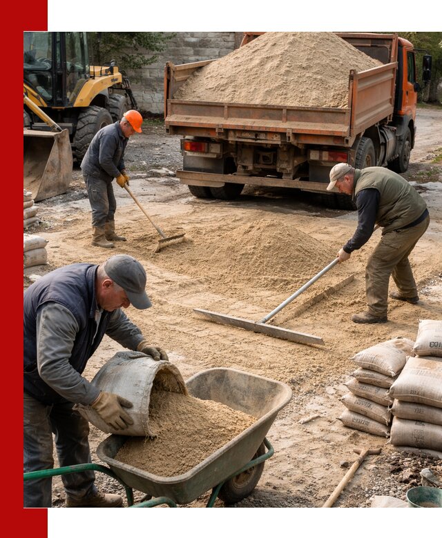 Поставка песка для стяжки в Керчи с быстрой доставкой
