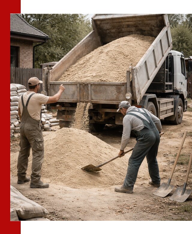Песок для штукатурки с доставкой в Керчи качественный и чистый