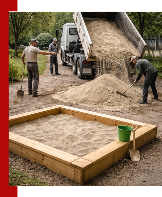 Песок для песочницы с доставкой в Керчи недорого и чистый