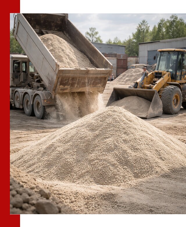 Кварцевый песок с доставкой в Керчи для строительных работ