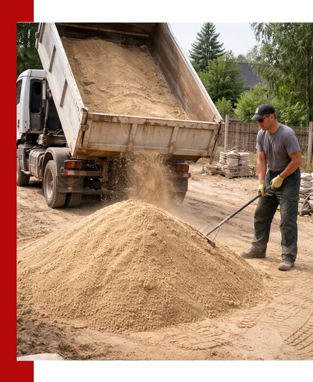 Доставка сухого песка самосвалами в Керчи