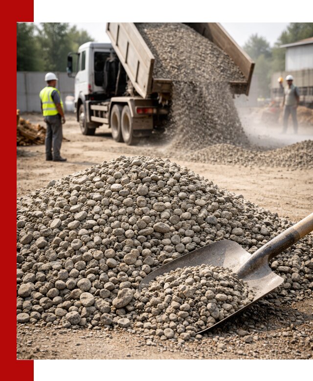 Доставка гравия фракции 20-40 в Керчи с самосвалами