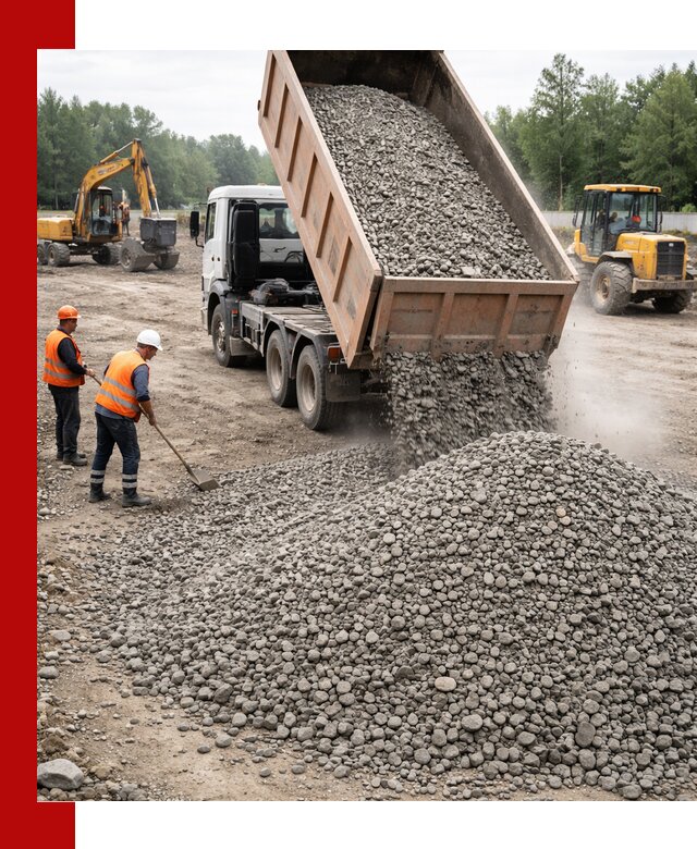 Доставка гравия фракции 40-70 в Керчи оптом и в розницу