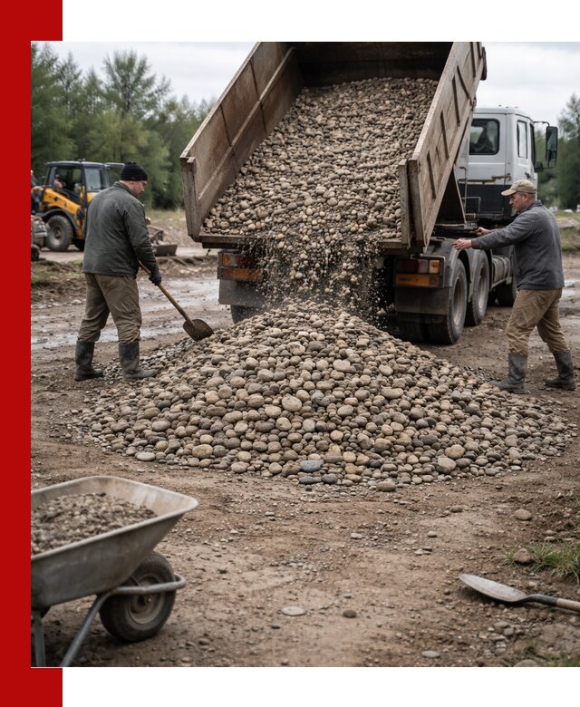 Доставка гальки речной оптом и в розницу в Керчи