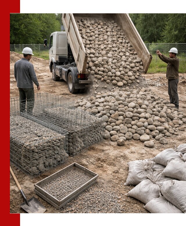 Камень для габионов фракция 70–151 в Керчи