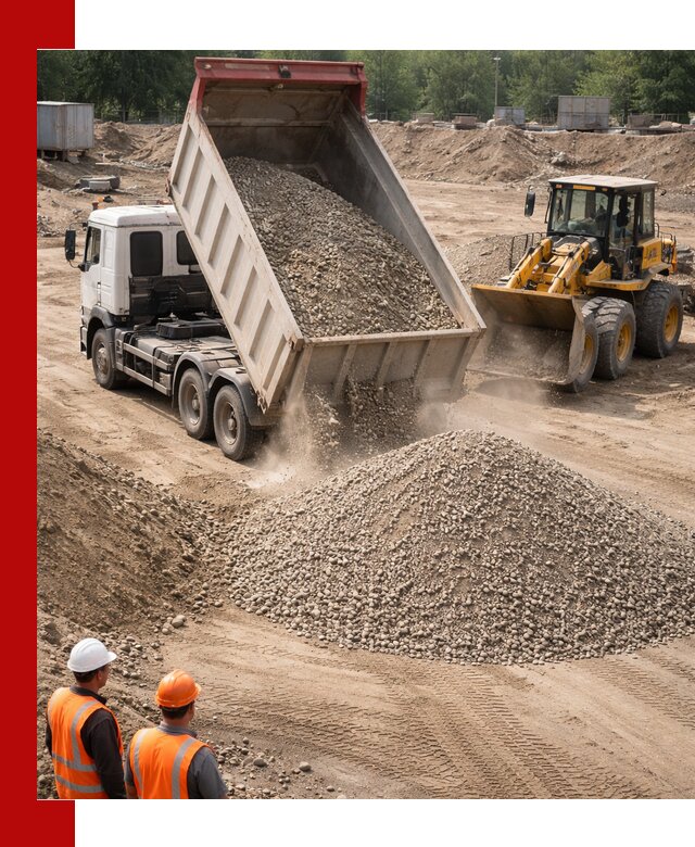 Щебень с песком (ЩГПС С2) с доставкой в Керчи