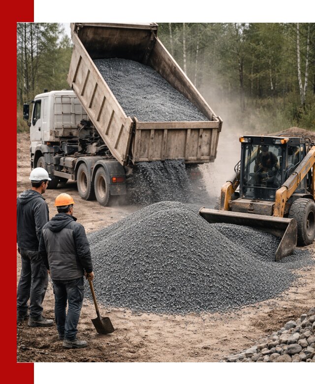 Гранитный отсев 0-5 с доставкой и разгрузкой в Керчи