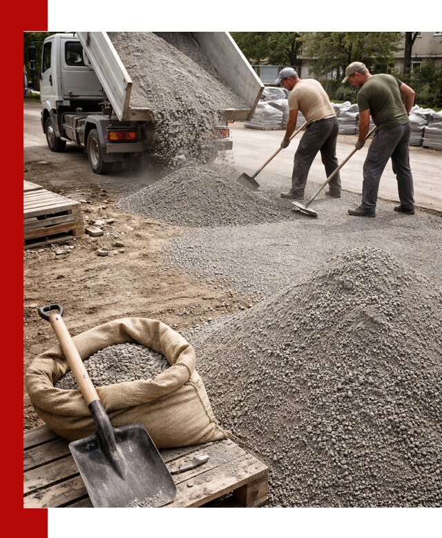 Отсев для тротуарной плитки в Керчи — доставка и укладка