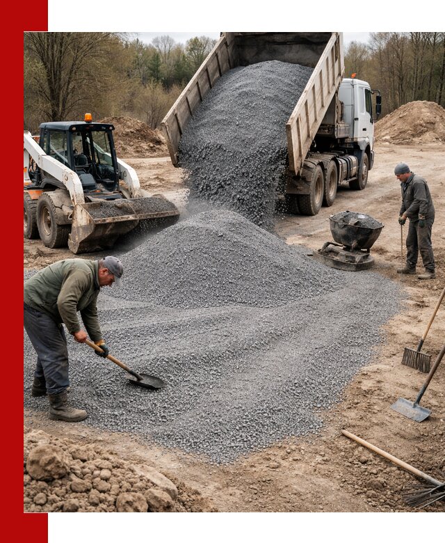 Отсев для подсыпки в Керчи — доставка и подсыпка на участок