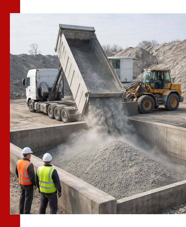 Доставка цемента навалом в Керчи крупными партиями