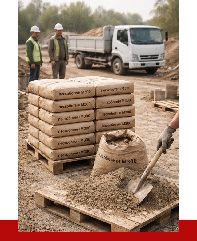Пескобетон М300 в Керчи с доставкой от 4749 р. за куб | ПРОНЕРУДКрч
