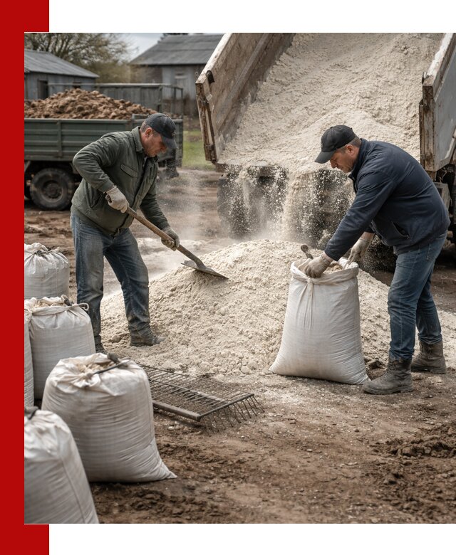 Доставка извести пушонки в Керчи оптом и мелким оптом