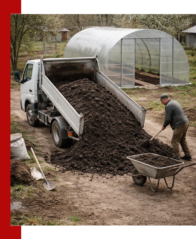 Чернозем для теплицы с доставкой в Керчи