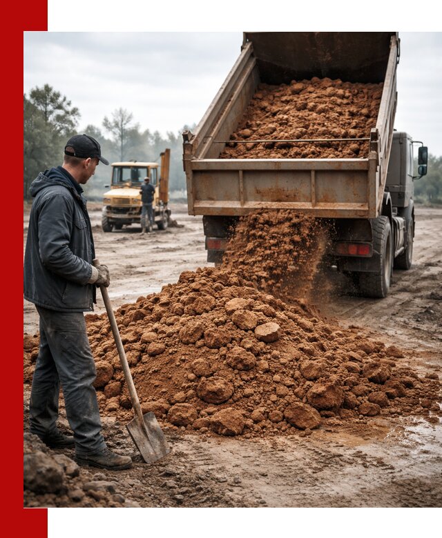 Глина для засыпки в Керчи с доставкой самосвалами