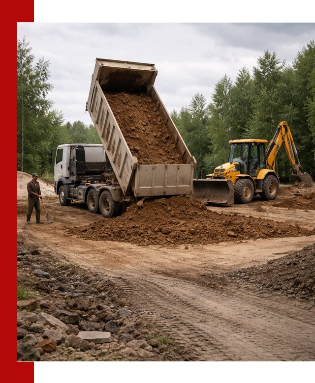Доставка суглинка самосвалами в Керчи подсыпка и планировка