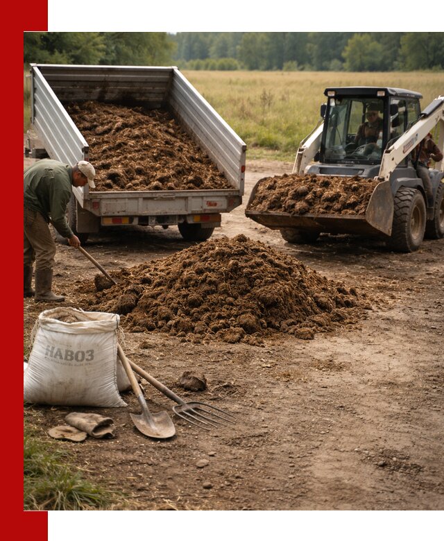 Доставка конского навоза в Керчи с разгрузкой и доставкой на объект