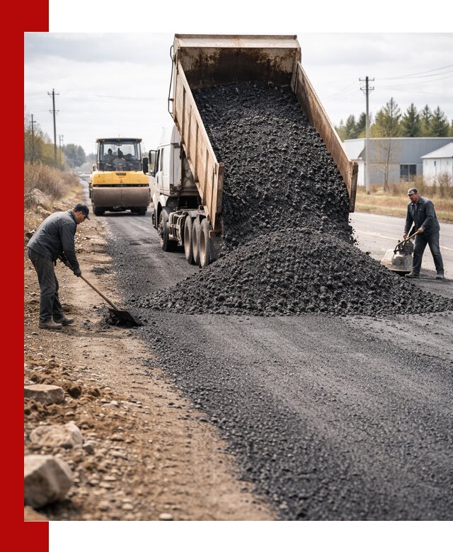 Асфальтовая крошка для дорог в Керчи — поставка и доставка