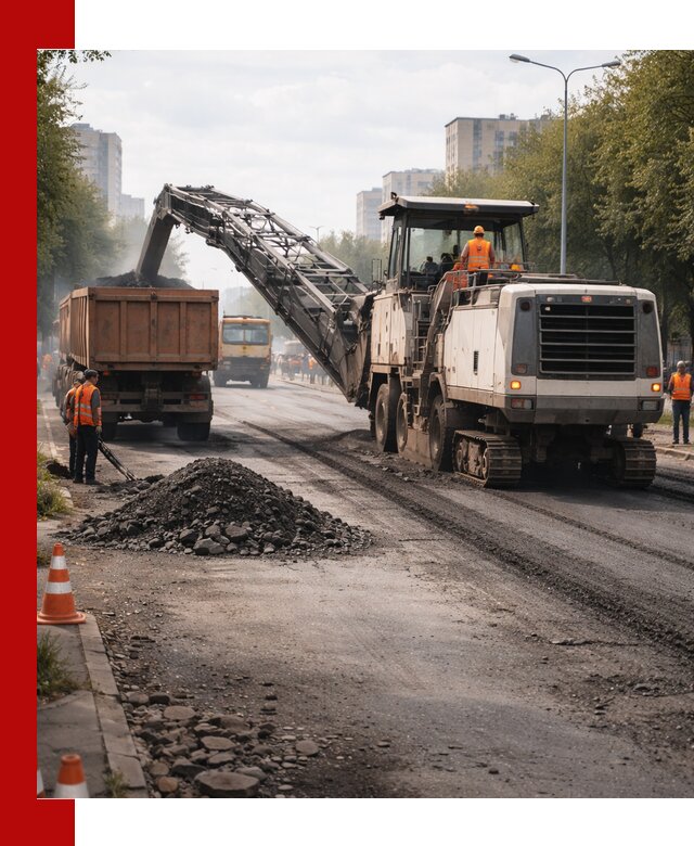 Фрезерованный асфальт в Керчи — удаление и вывоз старого покрытия