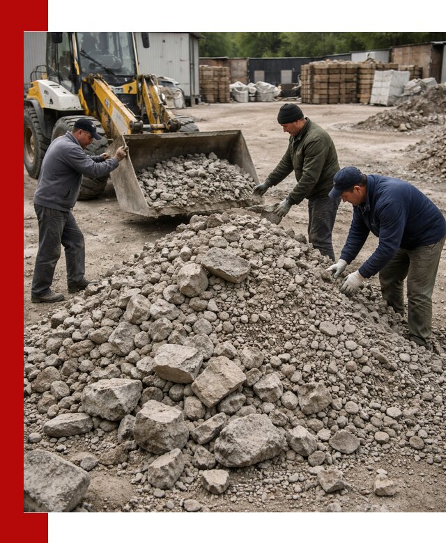 Демонтаж и вывоз бой бетона в Керчи