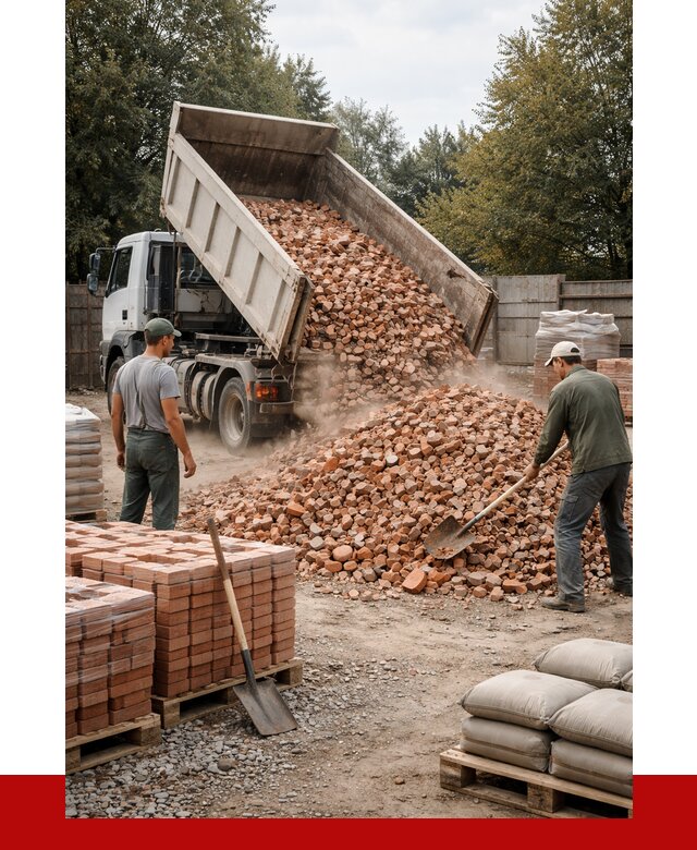 Бой кирпича в Керчи с доставкой от 4289 руб/куб | ПРОНЕРУДКрч