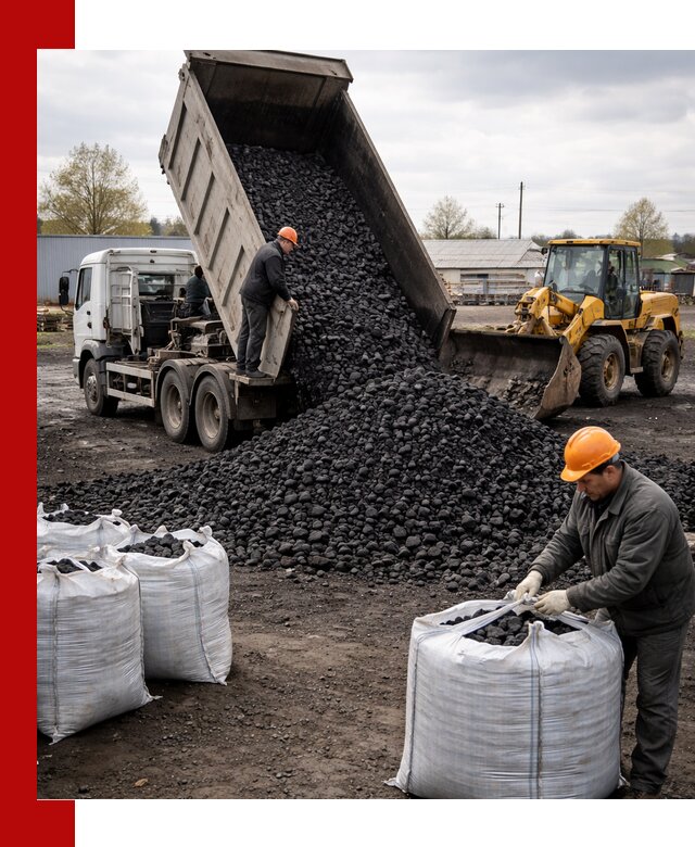 Доставка каменного угля в Керчи оптом и в розницу