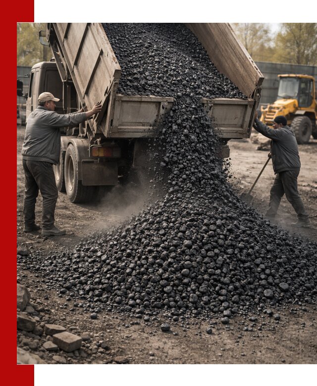 Доставка угля семечка самосвалами в Керчи