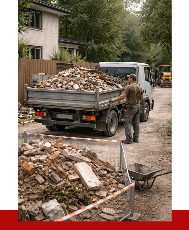 Вывоз строительного мусора с погрузкой в Керчи от 7659 р | ПРОНЕРУДКрч