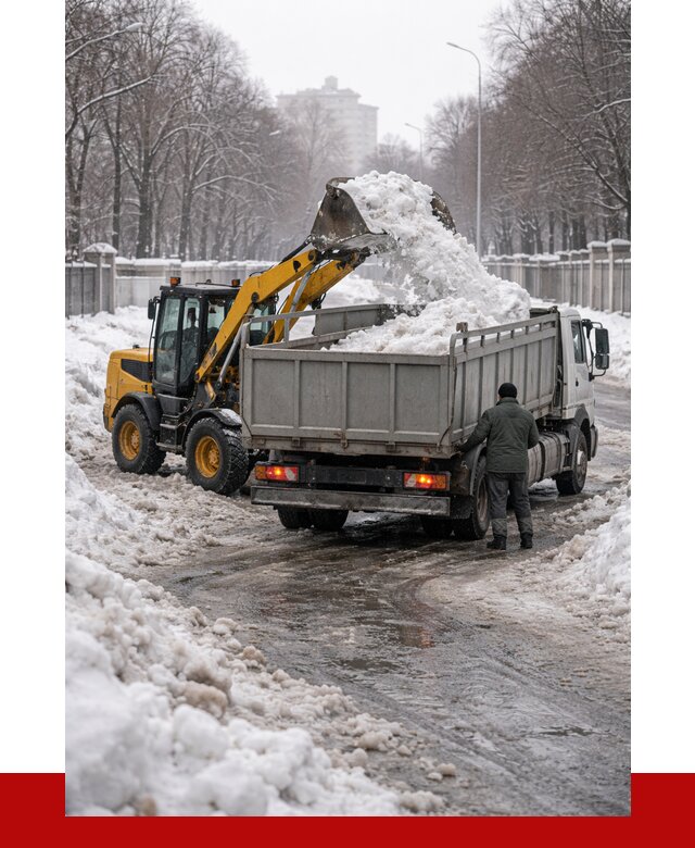 Вывоз снега с погрузкой в Керчи от 3574 р. ПРОНЕРУДКрч