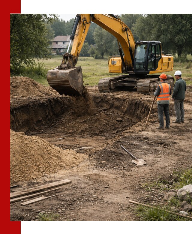 Рытье котлована под фундамент в Керчи (быстро и недорого)