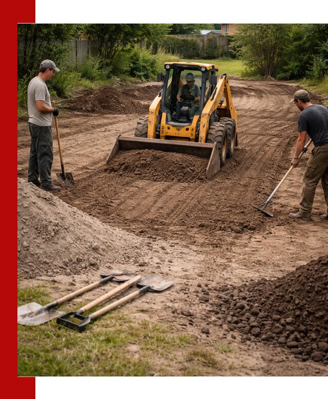 Планировка участка грунтом с вывозом и доставкой в Керчи