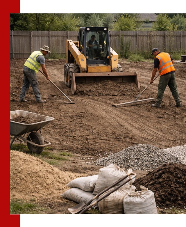 Выравнивание участка под строительство и благоустройство в Керчи