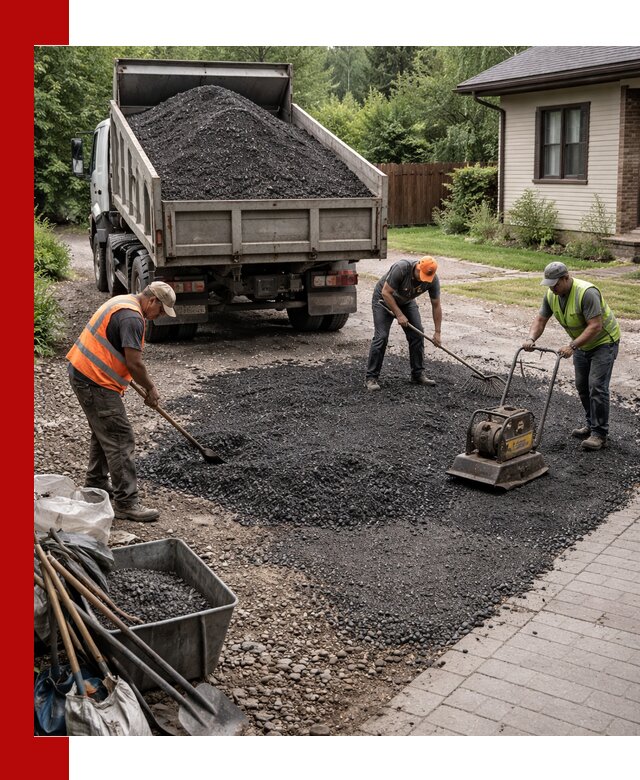 Асфальтовая крошка для двора с доставкой в Керчи